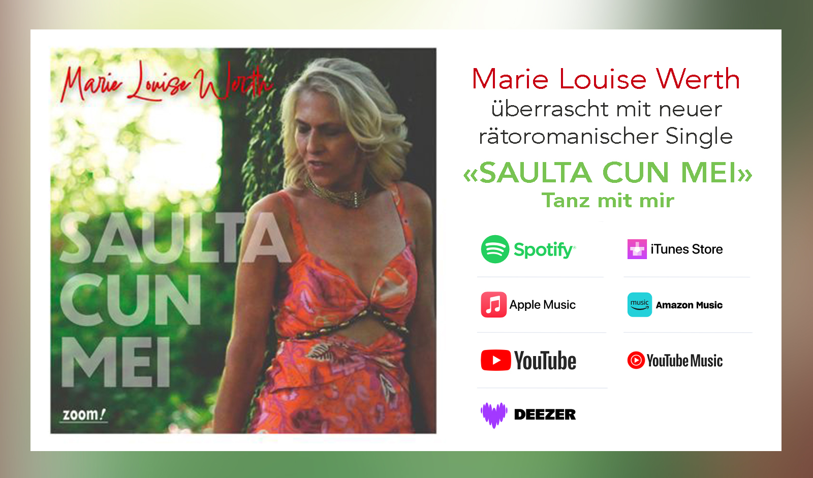 Marie Louise Werth - Neue Single - SAULTA CUN MEI – Tanz mit mir